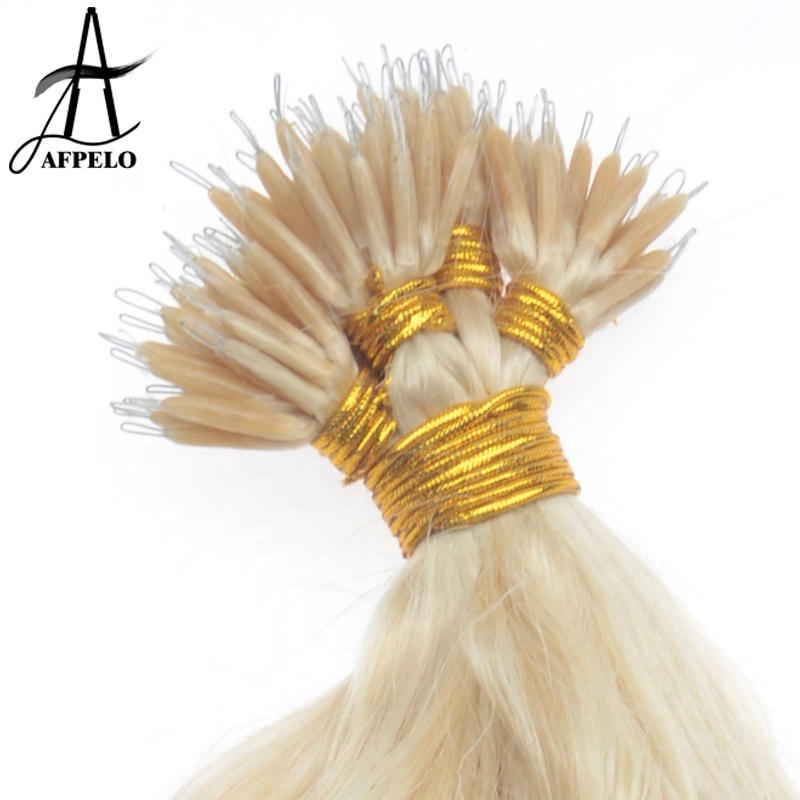 AFPELO Best Quality Straight Micro Nano Ring Tip Hair Extension Nano Bead Human Hair Extensions