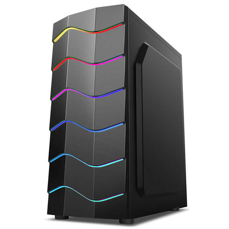 fast transmission gaming casing metal mesh front panel pc cabinet tempered glass computer case