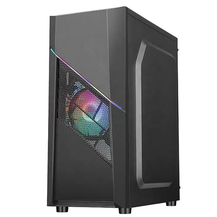 OEM serve atx case glass/Mesh front panel computer cabinet ARGB strip gaming case