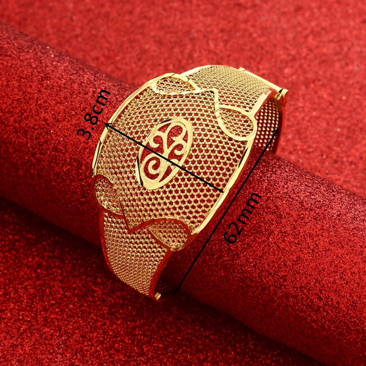 Cute Middle East Bangle For Women Men Dubai Bride Wedding 24K Ethiopian Africa Jewelry Gold Charm Bracelet