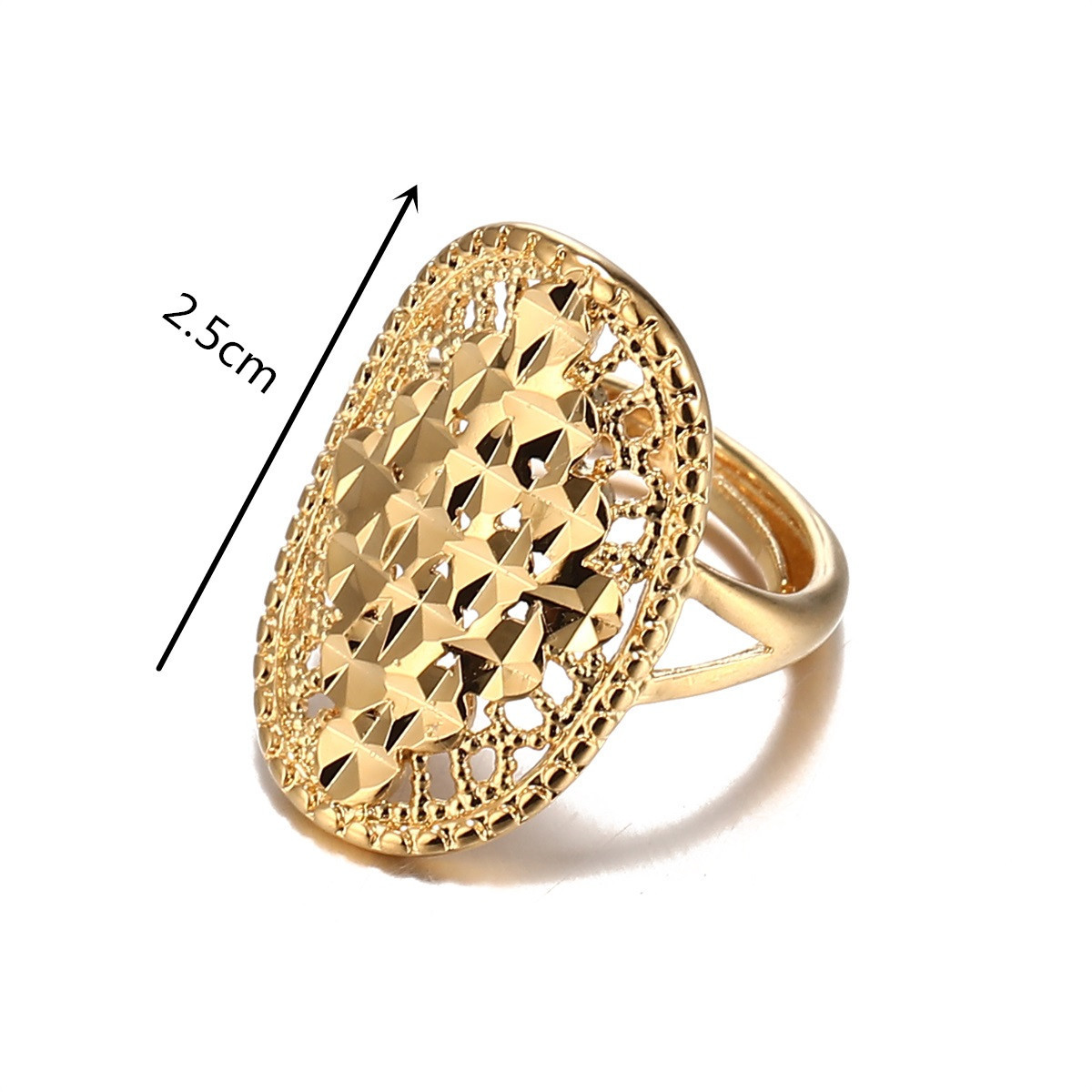 Gold Arab Free Size Ring For Women Men  Middle East Dubai Wedding Rings Ethiopian African Jewelry