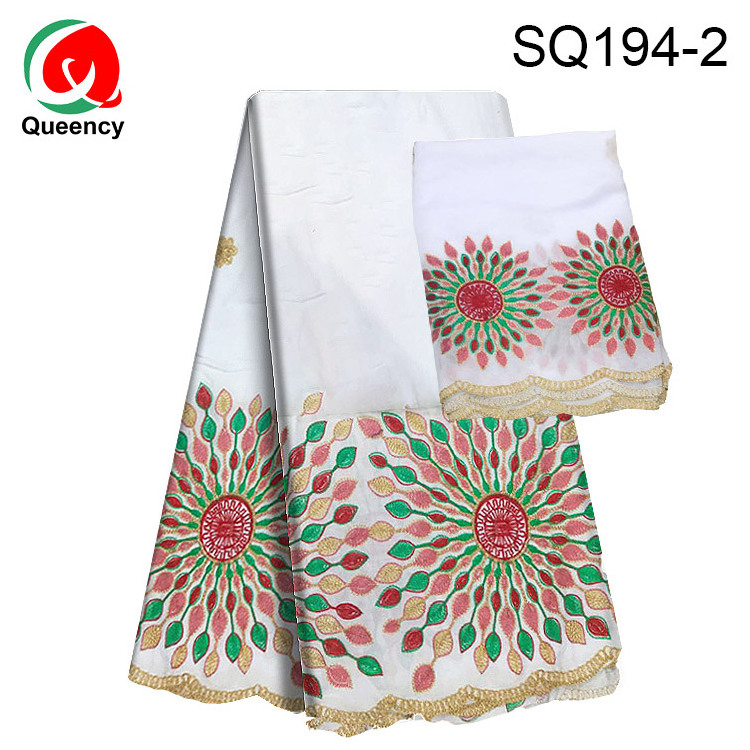 Queency Nigeria Cotton Swiss Voile Lace Fabric High Quality African Swiss Lace Fabric