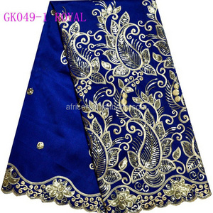 Gk049-1 royal 2015 india raw silk george lace george fabric