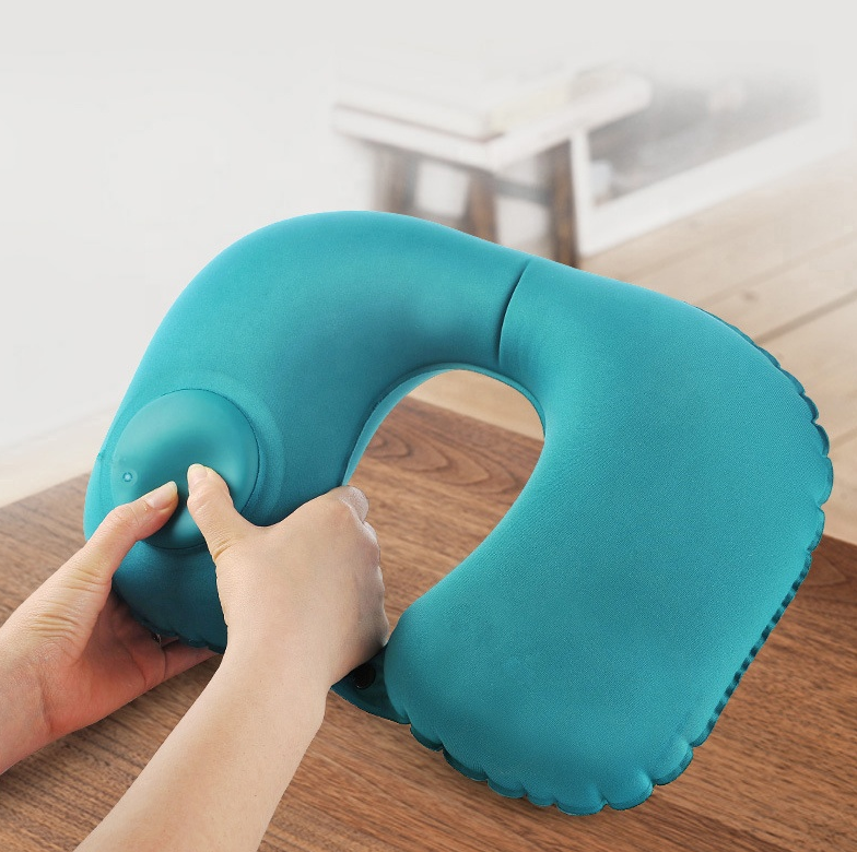 New Products Custom Best Selling Car massage support Inflatable U-Shape Travel Neck Pillow