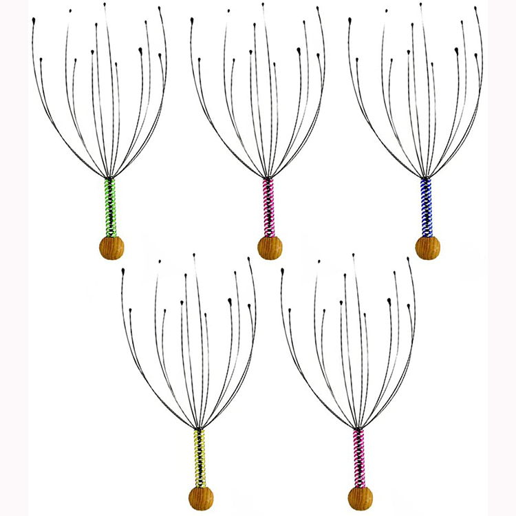 Best Selling Stress Relief Deep Relaxation Scratcher Handy octopus head scalp massager Tingler Wire