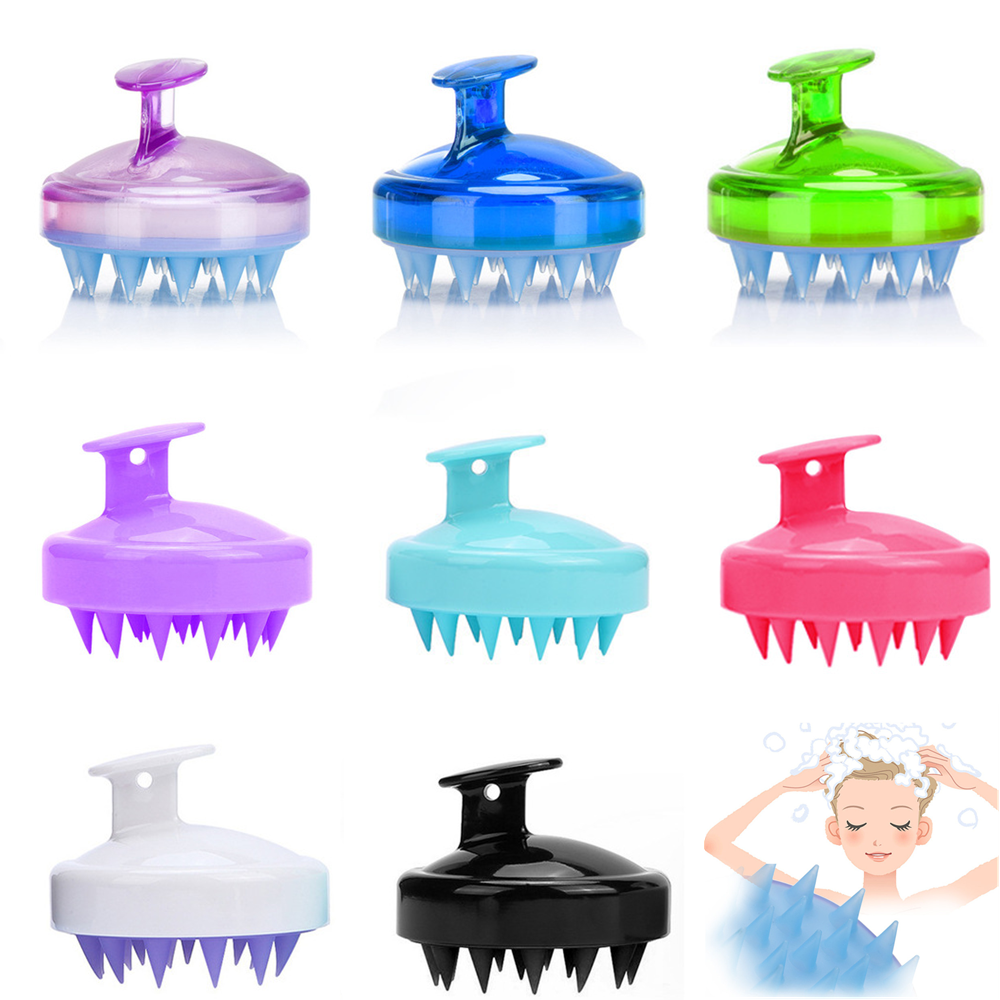 Hot Sale Custom Waterproof Silicone Shampoo Scrub Brush Exfoliator Comb Hair Growth Scalp Massager