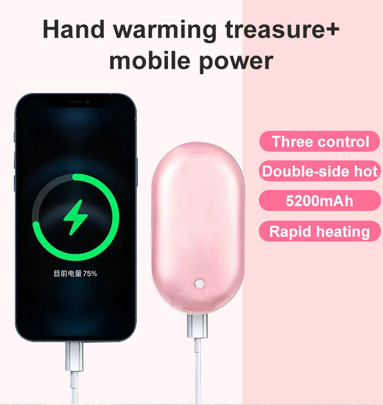 Wholesale mini reusable portable pocket usb electric rechargeable power bank hand warmer heater