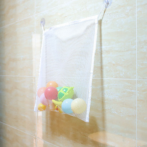 Large Capacity Multi Use vacuum suction hooks Bathtub Toy Mesh Net Shower Storage Bag