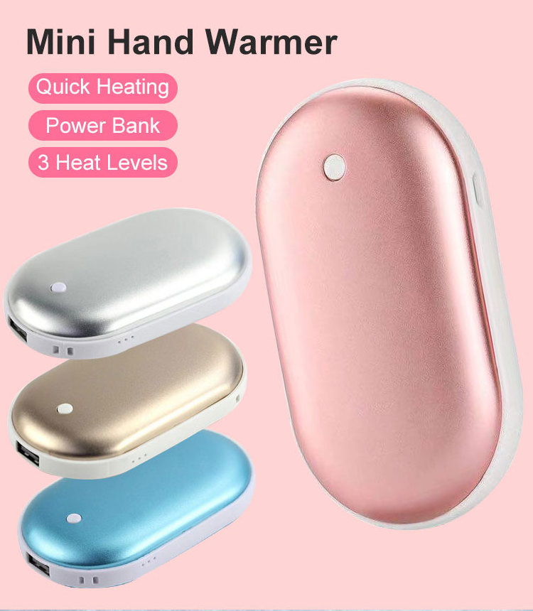 Wholesale mini reusable portable pocket usb electric rechargeable power bank hand warmer heater