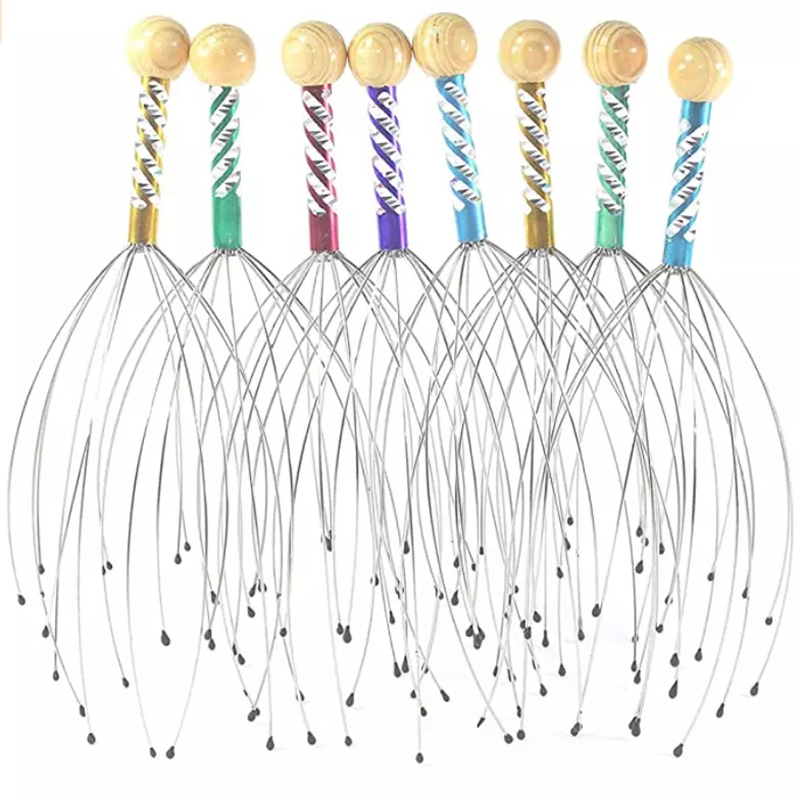 Best Selling Stress Relief Deep Relaxation Scratcher Handy octopus head scalp massager Tingler Wire