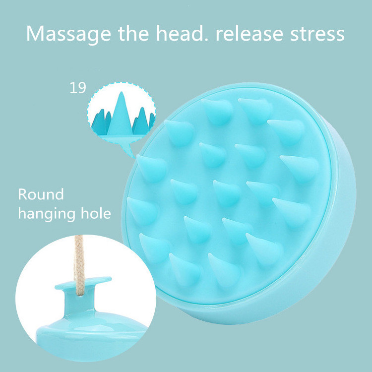 Hot Sale Custom Waterproof Silicone Shampoo Scrub Brush Exfoliator Comb Hair Growth Scalp Massager