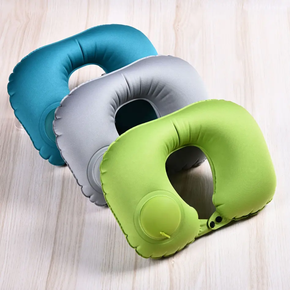 Travel Airplane Avoid Neck Shoulder Pain Inflatable U-Shape Neck Pillow