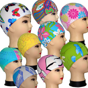 Free sample adult Swimming Cap Waterproof Protect Ears Long Hair Boys Girls Swim Hats