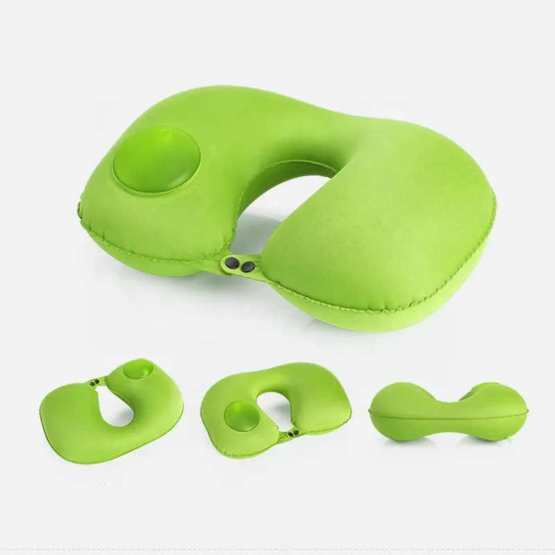 Travel Airplane Avoid Neck Shoulder Pain Inflatable U-Shape Neck Pillow