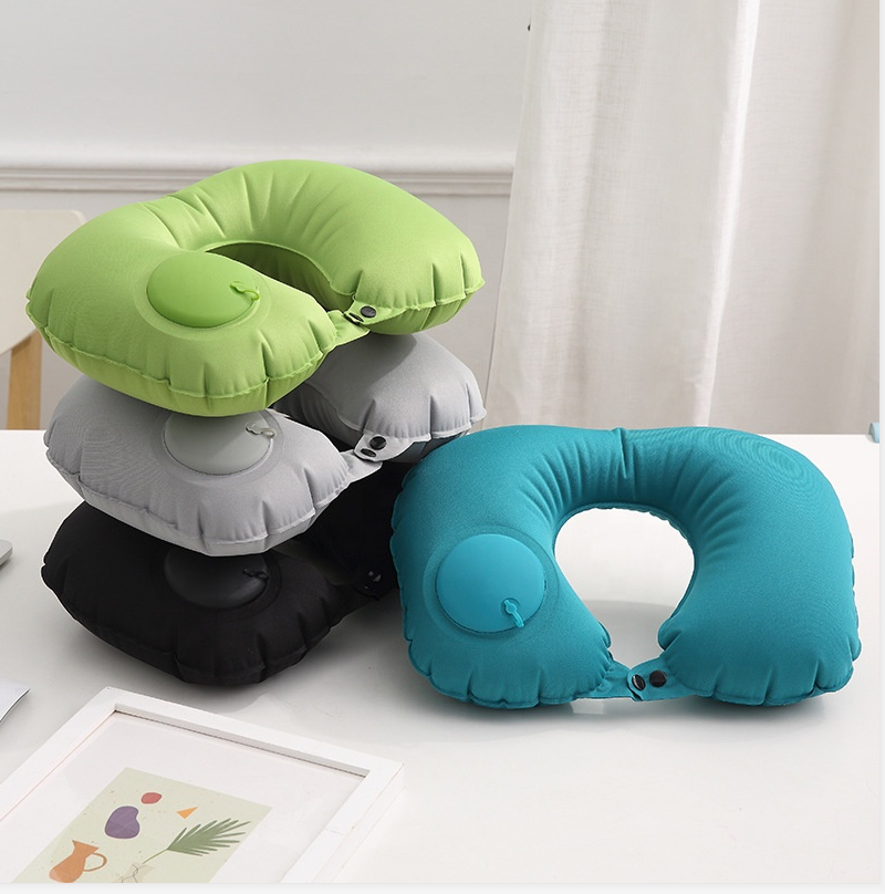 New Products Custom Best Selling Car massage support Inflatable U-Shape Travel Neck Pillow