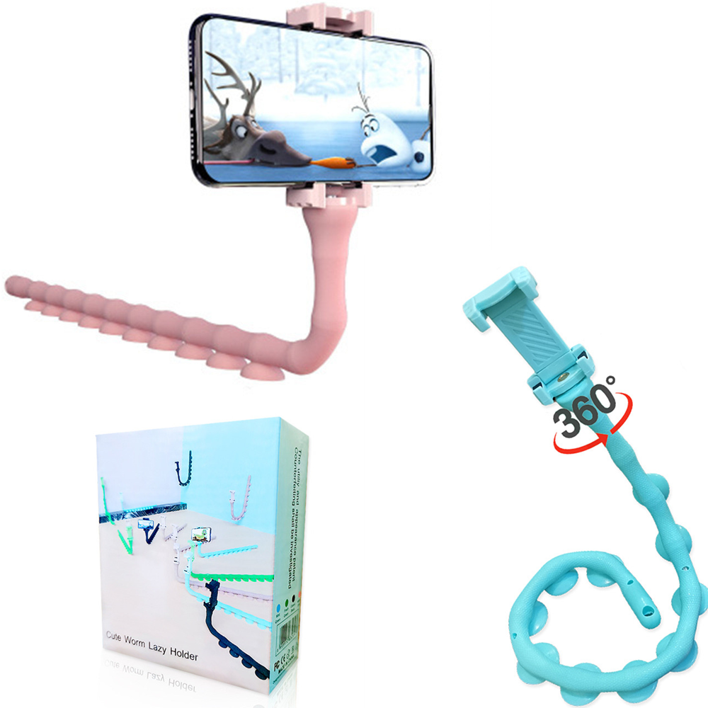 Hot Seller Cute Long Arm Bathroom Lazy Desktop Plastic Universal Adjustable Cell Mobile Phone Holder Desk Mount Stand