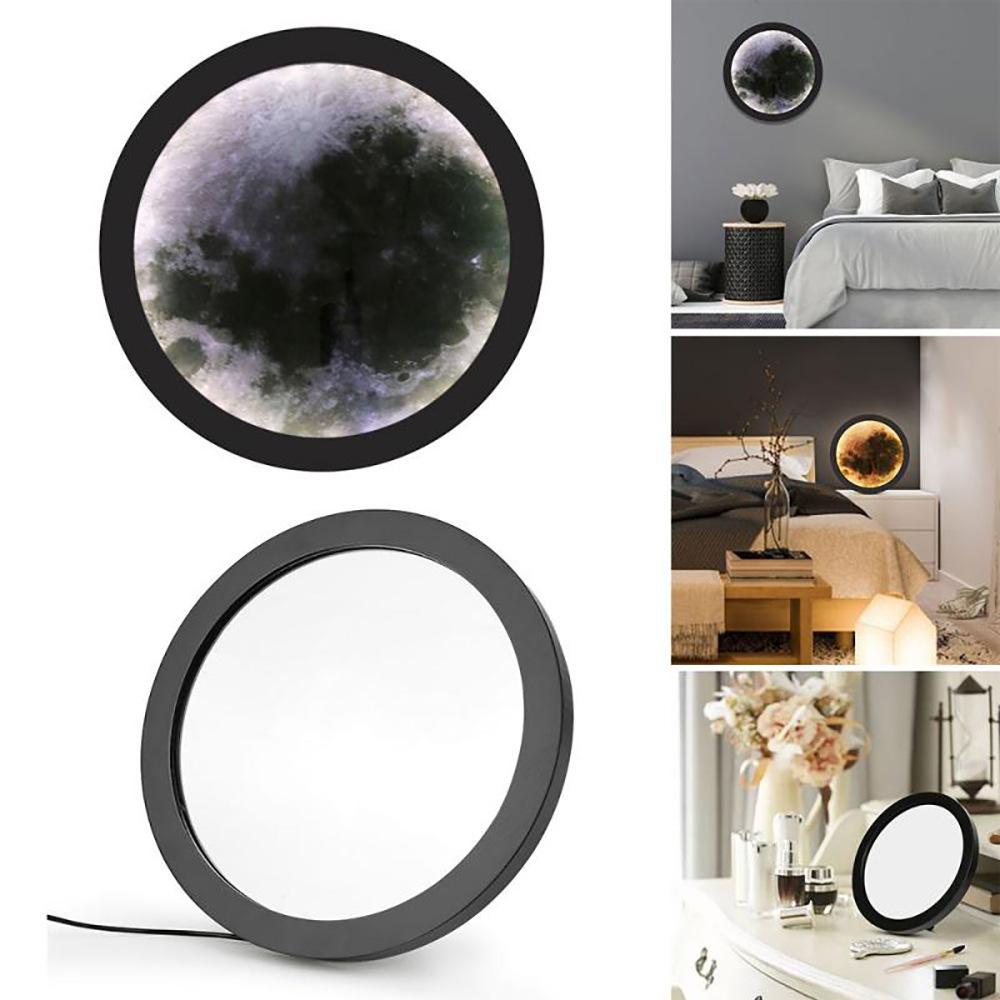 Moon Mirror Home new peculiar ins Atmosphere Lamp Gift Bedside lamp led small moon night light