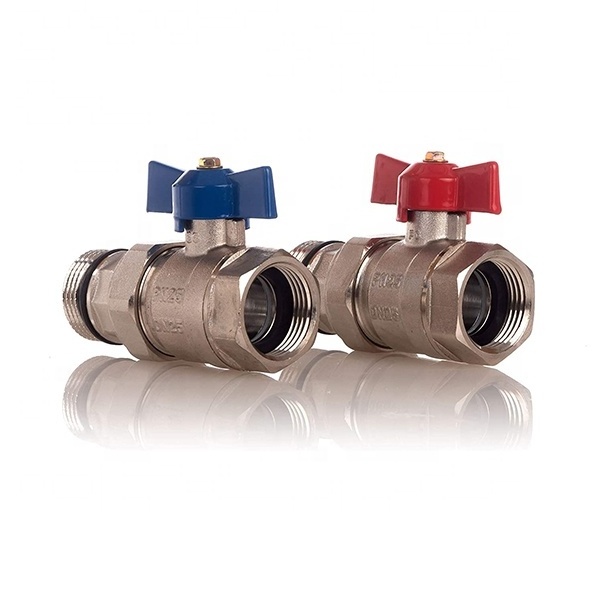 Stainless steel pex radiant heat manifold with adjust valves