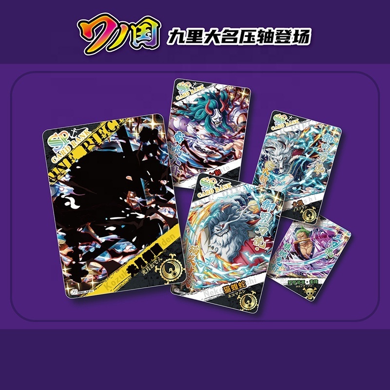 Wholesale paper Character Collection playing Cards Japan cartoon anime one pieced Game play Rare metal card