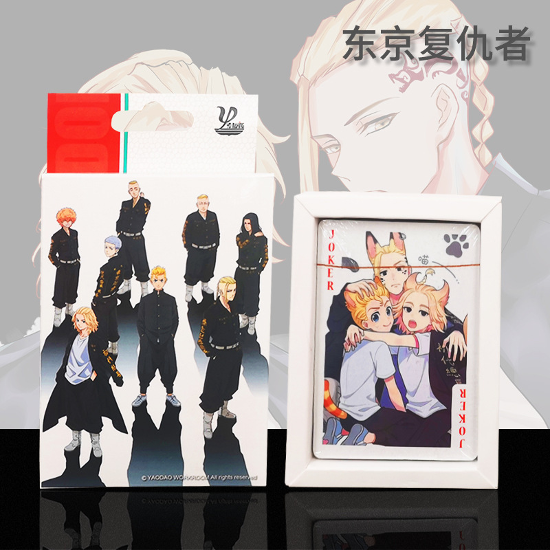 36 models 54pcs/set Japanese Cartoon Anime Demon Slayer My Hero Academia SPY FAMILY Haikyuu Anime Playing Card Poker toys