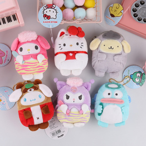 New Style Wholesales Coin Bags Mini Backpack Pendant Kawaii Melody Kuromi Keychain Plush Handbag bag