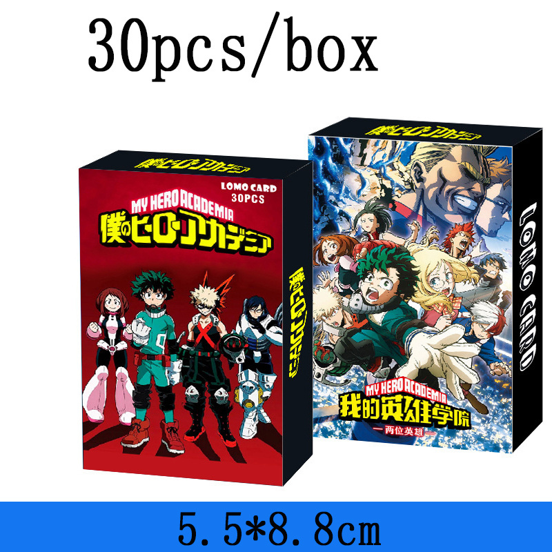 30pcs/set Japanese Cartoon Anime Demon Slayer My Hero Academia SPY FAMILY Haikyuu Anime Lomo Card