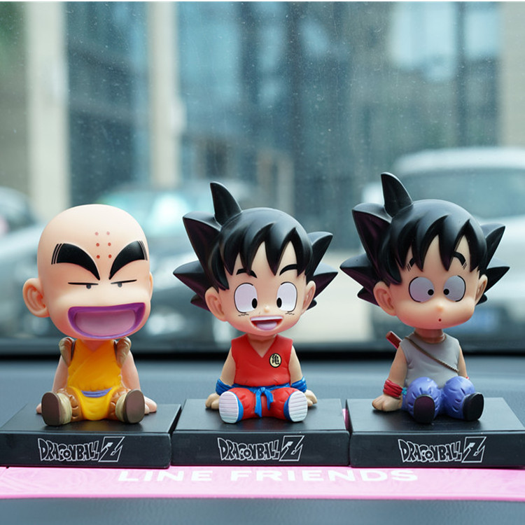 Popular anime Phone Holder Son Gokou Kuririn Childhood Bobble Head Figures Anime DBZ Model Toys Goku Figure