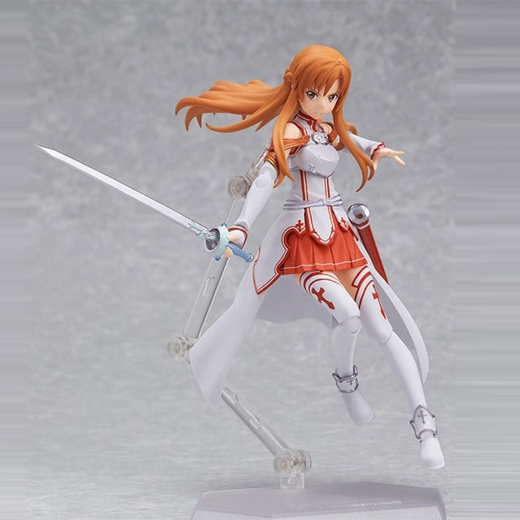 3 Styles OEM Custom 3D Anime Sword Art Online SAO Cute Asuna PVC Collectible Action Model Figure Toys Set