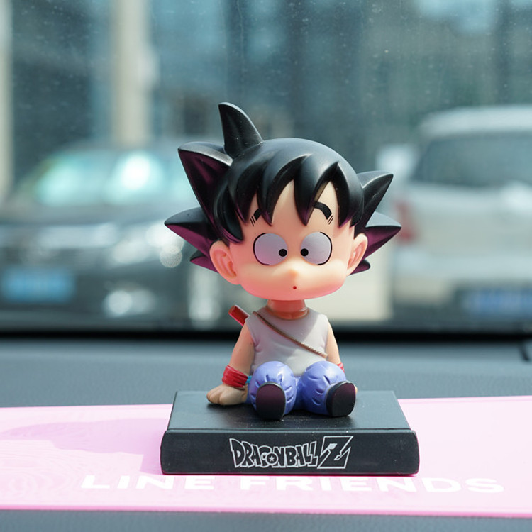 Popular anime Phone Holder Son Gokou Kuririn Childhood Bobble Head Figures Anime DBZ Model Toys Goku Figure