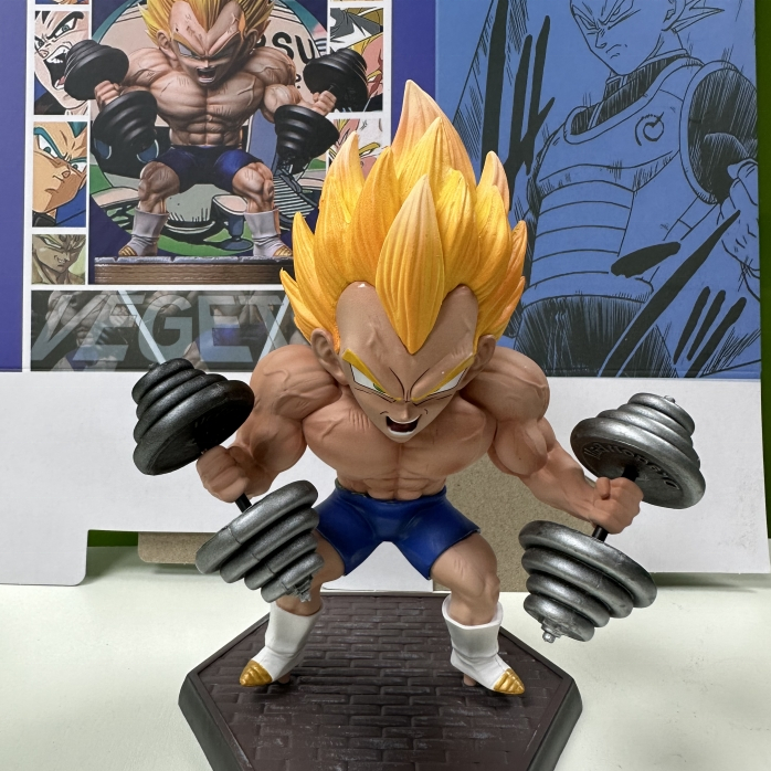 17cm Drag-on Ball Z Vegeta Fitness Figure DBZ Model Bodybuilding Series Figurals Anime Statue Figurine Collection Birthday Gifts