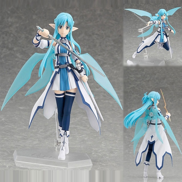 3 Styles OEM Custom 3D Anime Sword Art Online SAO Cute Asuna PVC Collectible Action Model Figure Toys Set