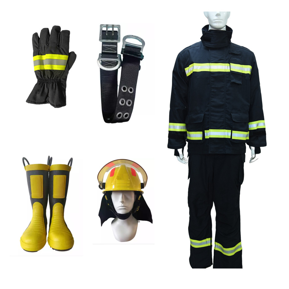 Classic Jacket fire pants firefighting helmet boots Fireman Fire Fighting Firefighter Suits