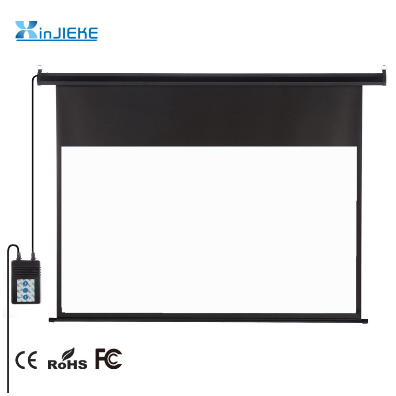 200-inch 16:9 Electric motorized projection screen Drop Down Professional Projector Screen with remote controller