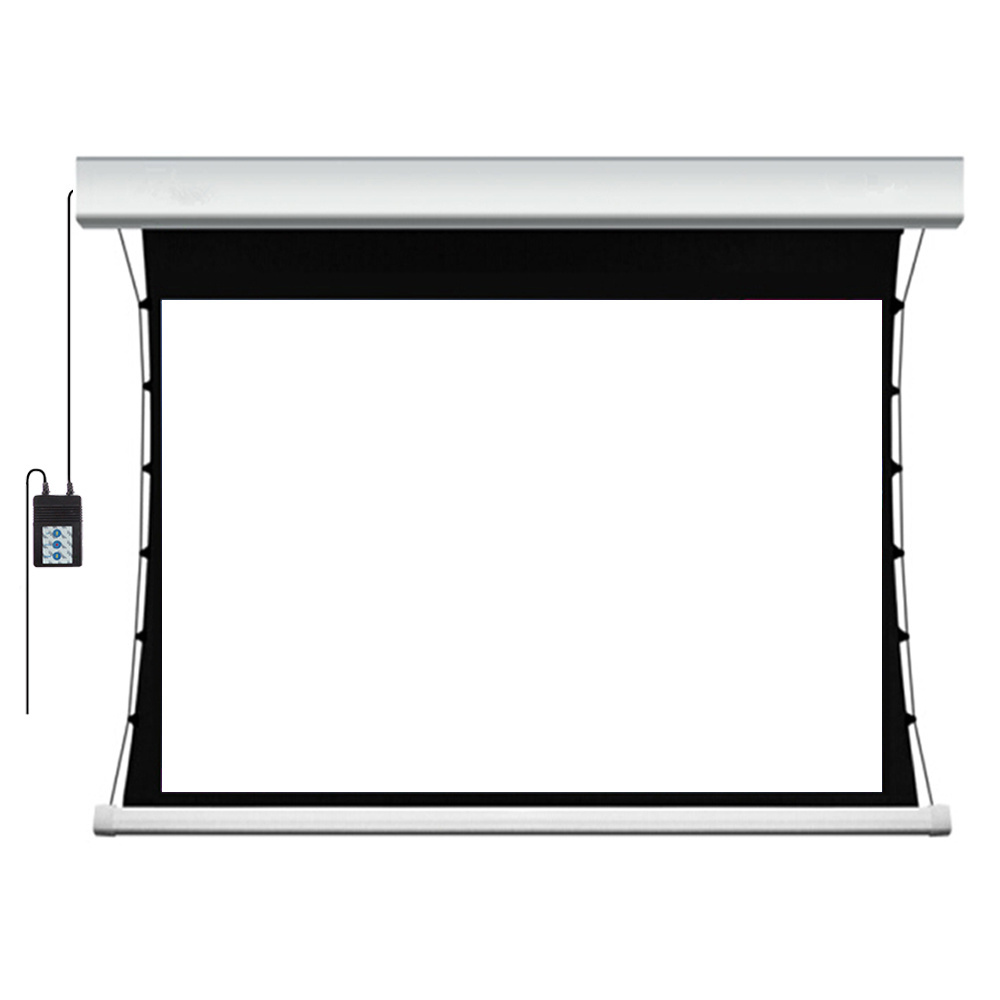 180 inch 16:9 Electric Tubular Motor Tab-tension projector screen Projection Screen with EU/ UK/AU wire-control remote control