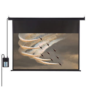 200-inch 16:9 Electric motorized projection screen Drop Down Professional Projector Screen with remote controller