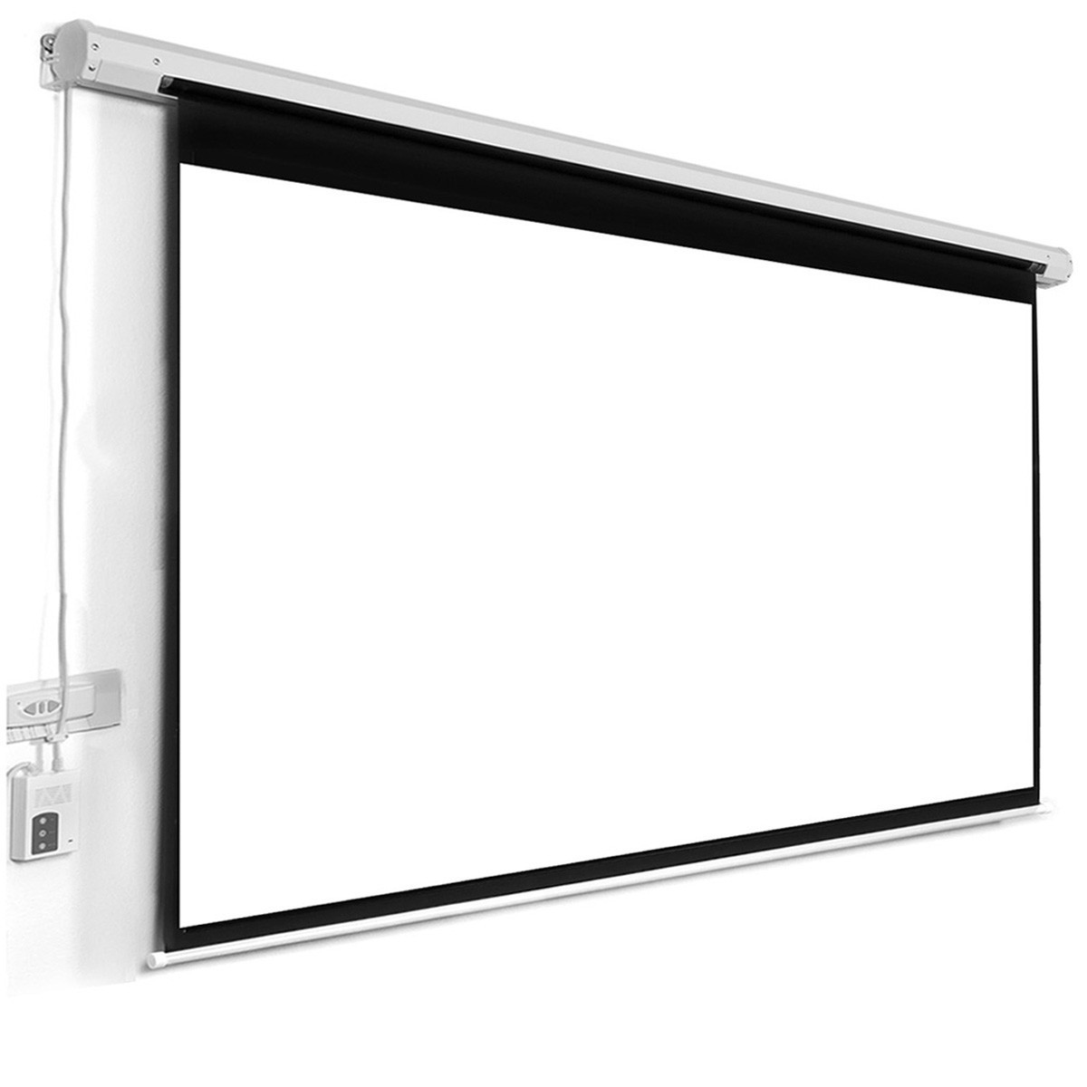 84-inch 4:3 Electric motorized electronic projection screen Drop Down Professional White Fiberglass Projector Screen