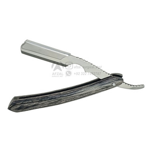 Custom Design Barber Shaving Razor Barber Wooden Razor Japanese Material Stainless Steel Stainless Steel Barber Razor