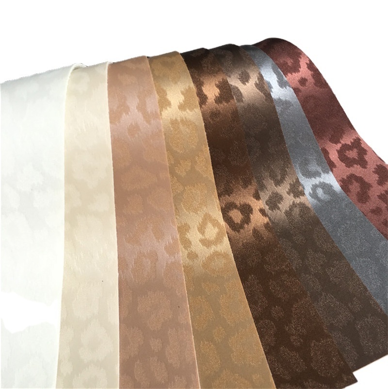 Semi-PU leopard print pantherine synthetic leather with high quality for car seat decoration