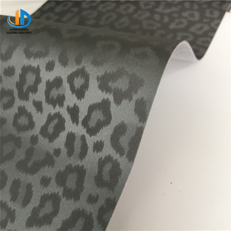 Semi-PU leopard print pantherine synthetic leather with high quality for car seat decoration