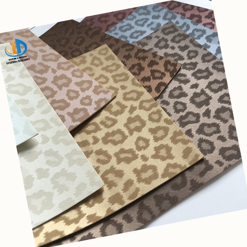 Semi-PU leopard print pantherine synthetic leather with high quality for car seat decoration