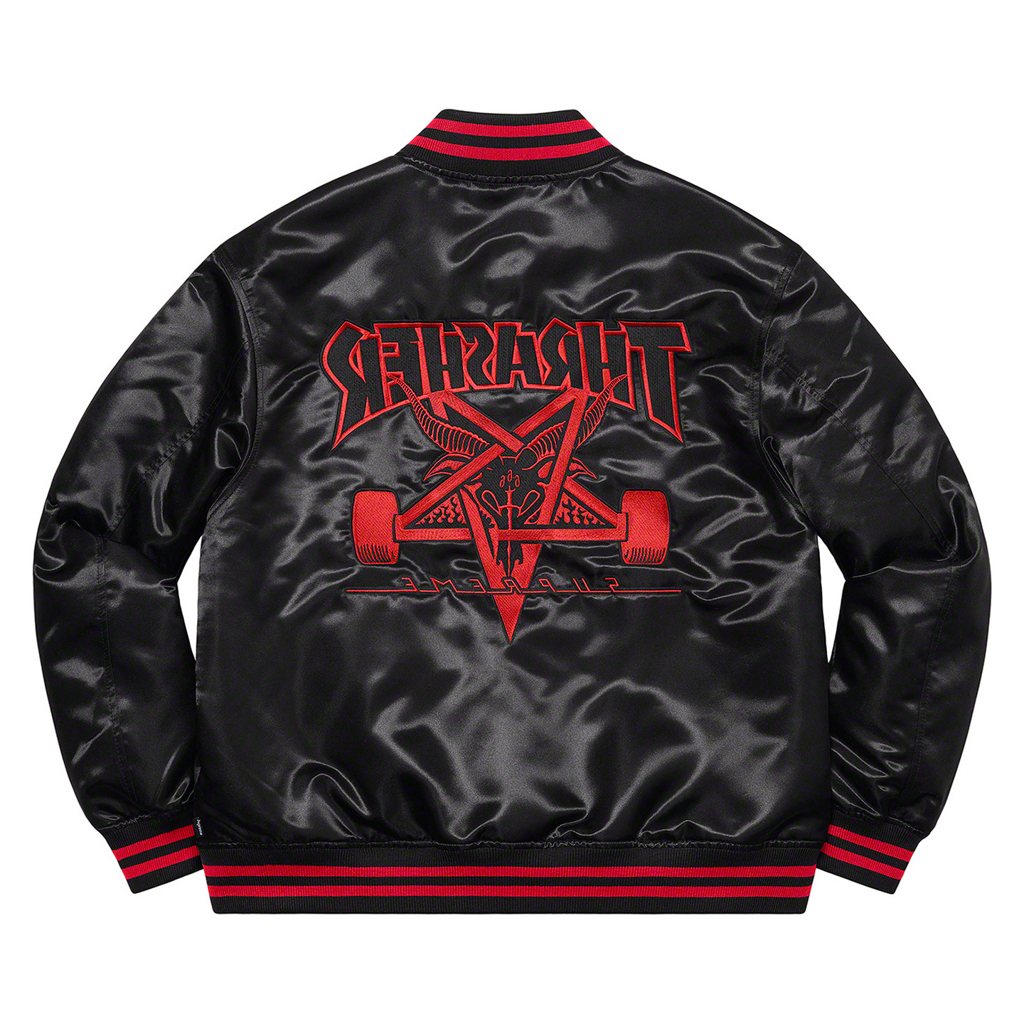 2023 New Fashion Men's Satin Varsity Jackets Polyester Embroidery on Front And Back Smooth Warm Comfortable Bomber Jackets