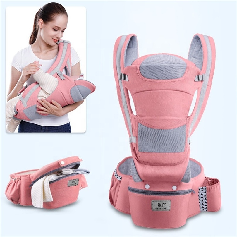 Hot sales Adjustable polyester foldable baby safety carry sling wrap belt cotton baby carrier