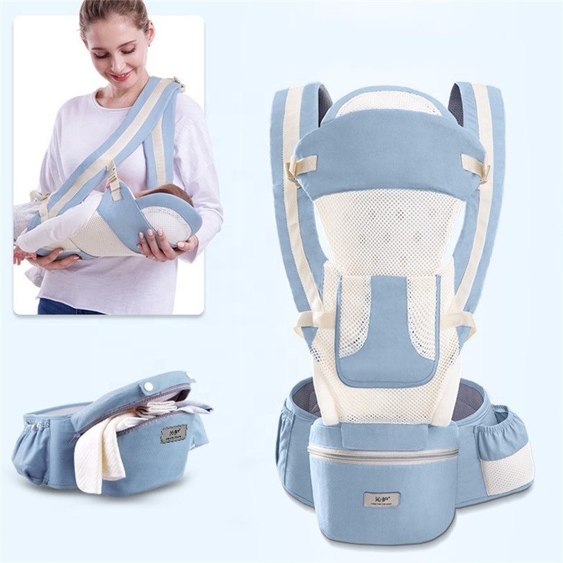 Hot sales Adjustable polyester foldable baby safety carry sling wrap belt cotton baby carrier