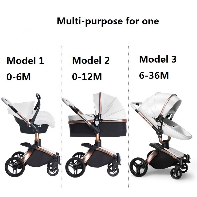 Frame Infant Stroller High Landscape Good View Baby Stroller Type Aluminum Alloy Comfortable Baby Pram 0-36 Months Baby Stroller