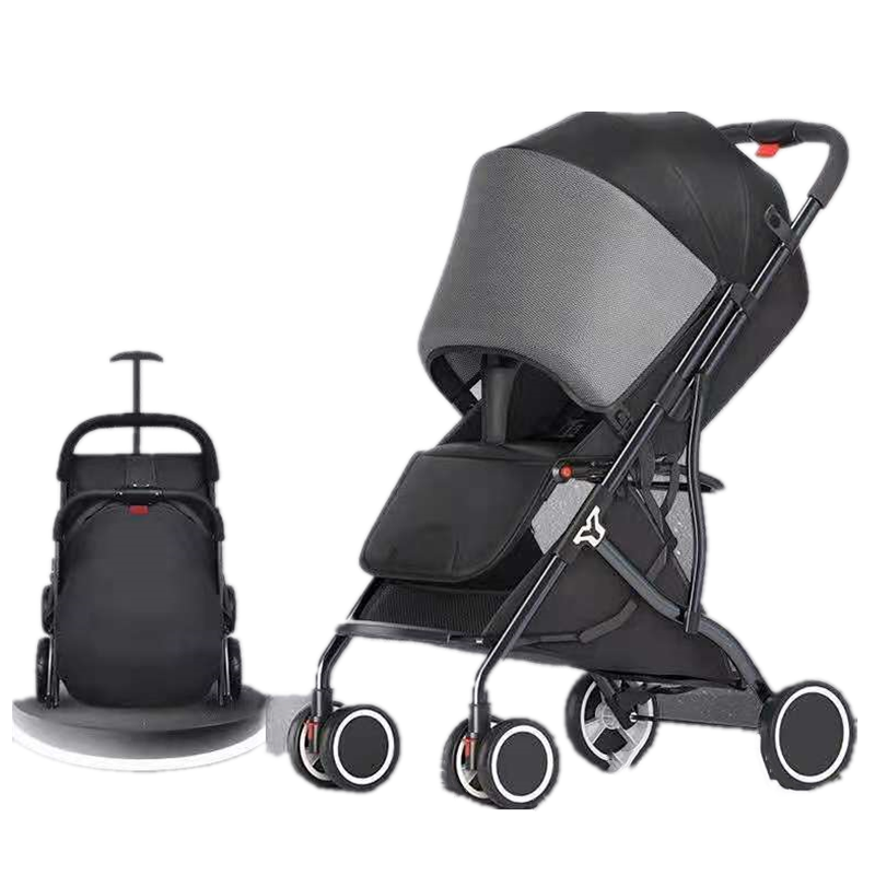 China supply wholesale lightweight baby stroller one step folding baby cart