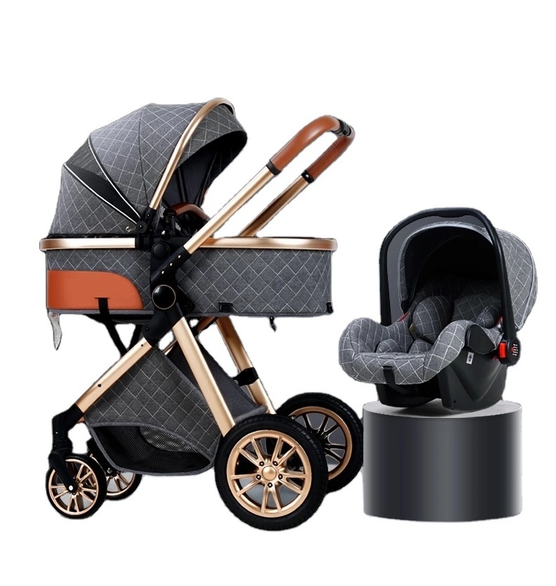 Coches Para Bebes. Luxury Carriage Stroller Baby 4 In 1 Kinderwagen Foldable Baby Stroller Pram 3 In 1 With Car Seat