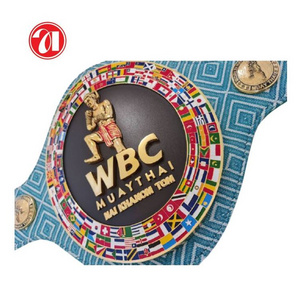 High quality custom manufacture WBC muay thai championship belt  boxing championship belt custom boxing championship belts