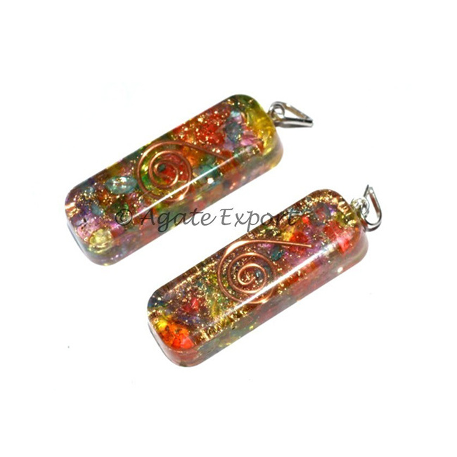 Mix Crystal Pipe Orgone Stone Pendants for EMF healing Protection