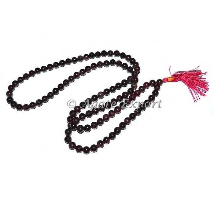 Finest Quality Agate Jap Prayer Mala Natural Stone 108 Beads Jap Mala Black Rainbow Jap Mala