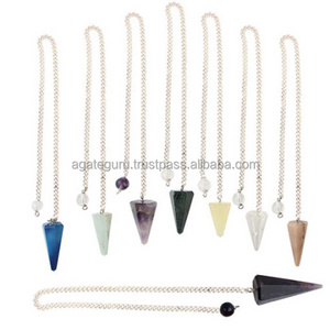 Crystal Gemstone Cone Reiki Pendulum Wholesale Crystal For Reiki Healing And Crystal Healing Stone